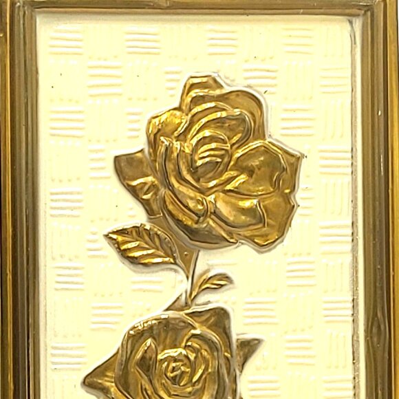 Elpec Brass Plaques-Floral Designs-14.75 In x 6.625 In. x4 Mid Century England - Picture 6 of 16